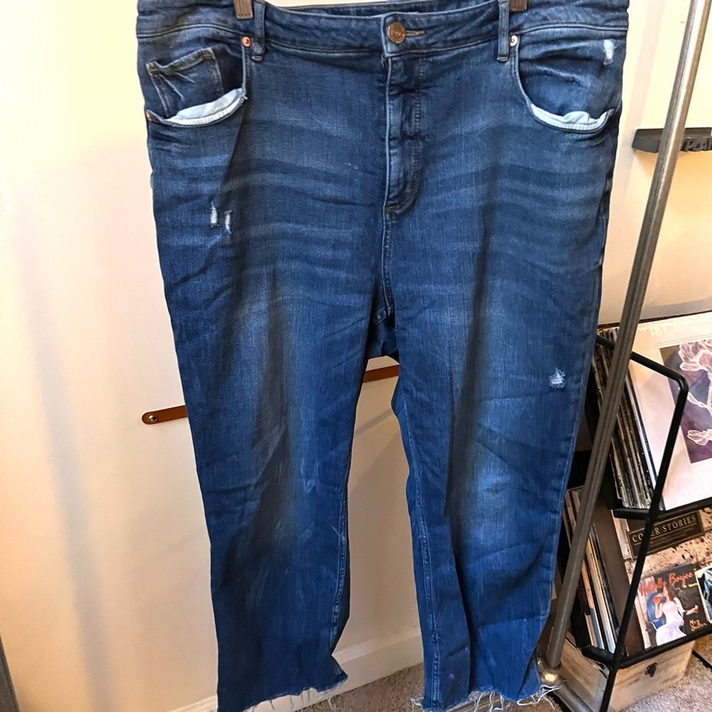 Loft Plus Curvy High Waist Crop Jeans